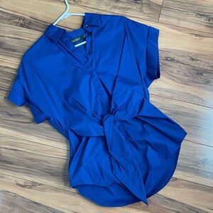 Lauren Ralph Lauren Cobalt Blue Button-Down Shirt size S cotton